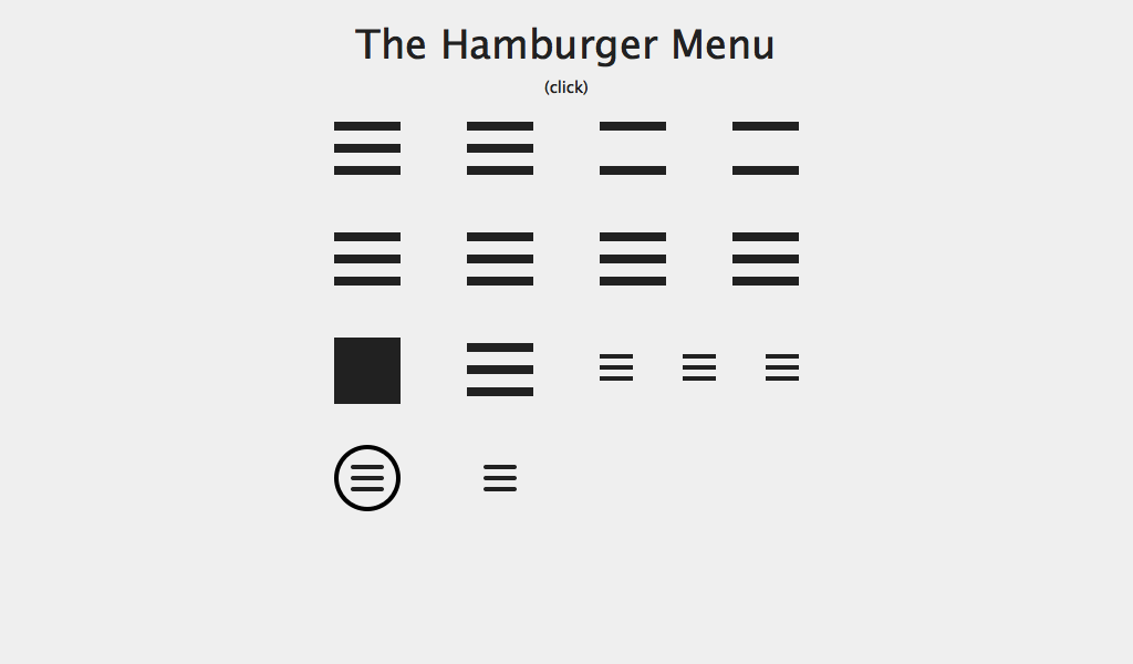 An illustration of the Hamburger Menu