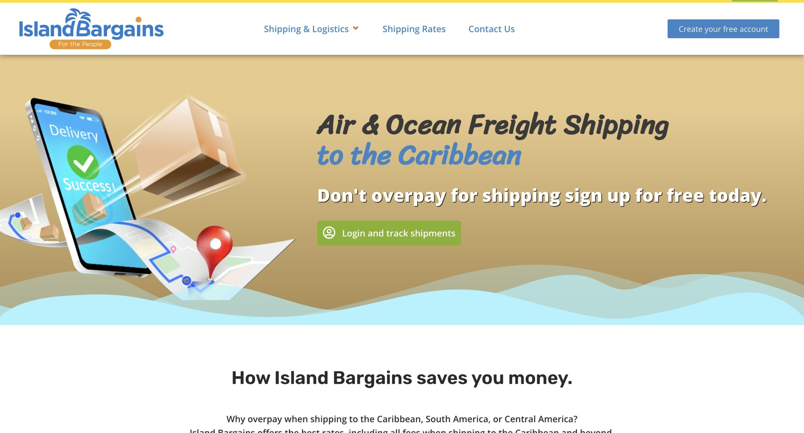 The visual picture of Island Bargains Caribbean shipping company